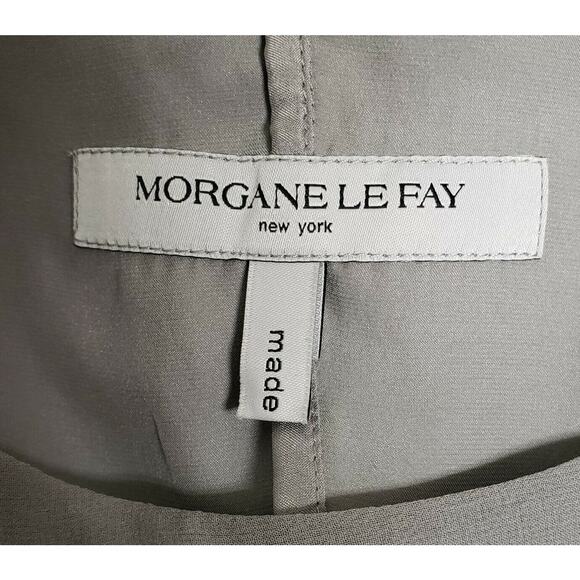 MORGANE LE FAY Gray 100% Silk Sleeveless Asymmetrical Top Blouse Vest Size XS - Picture 7 of 10